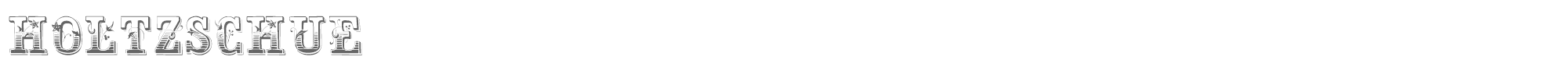 Sample characters Holtzschue Font